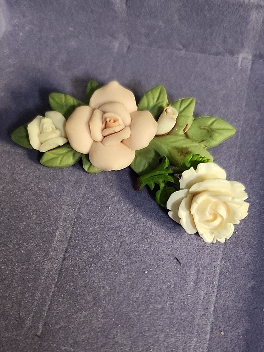 Delicate Cream & Blush Floral Brooch - Women's Jewelry